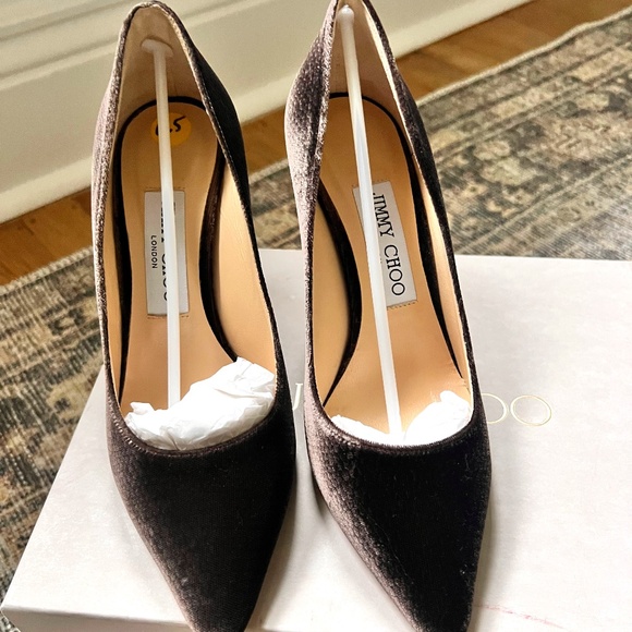 Jimmy Choo Romy 85mm Pumps | Coffee Brown | Size 6.5 - Picture 3 of 3